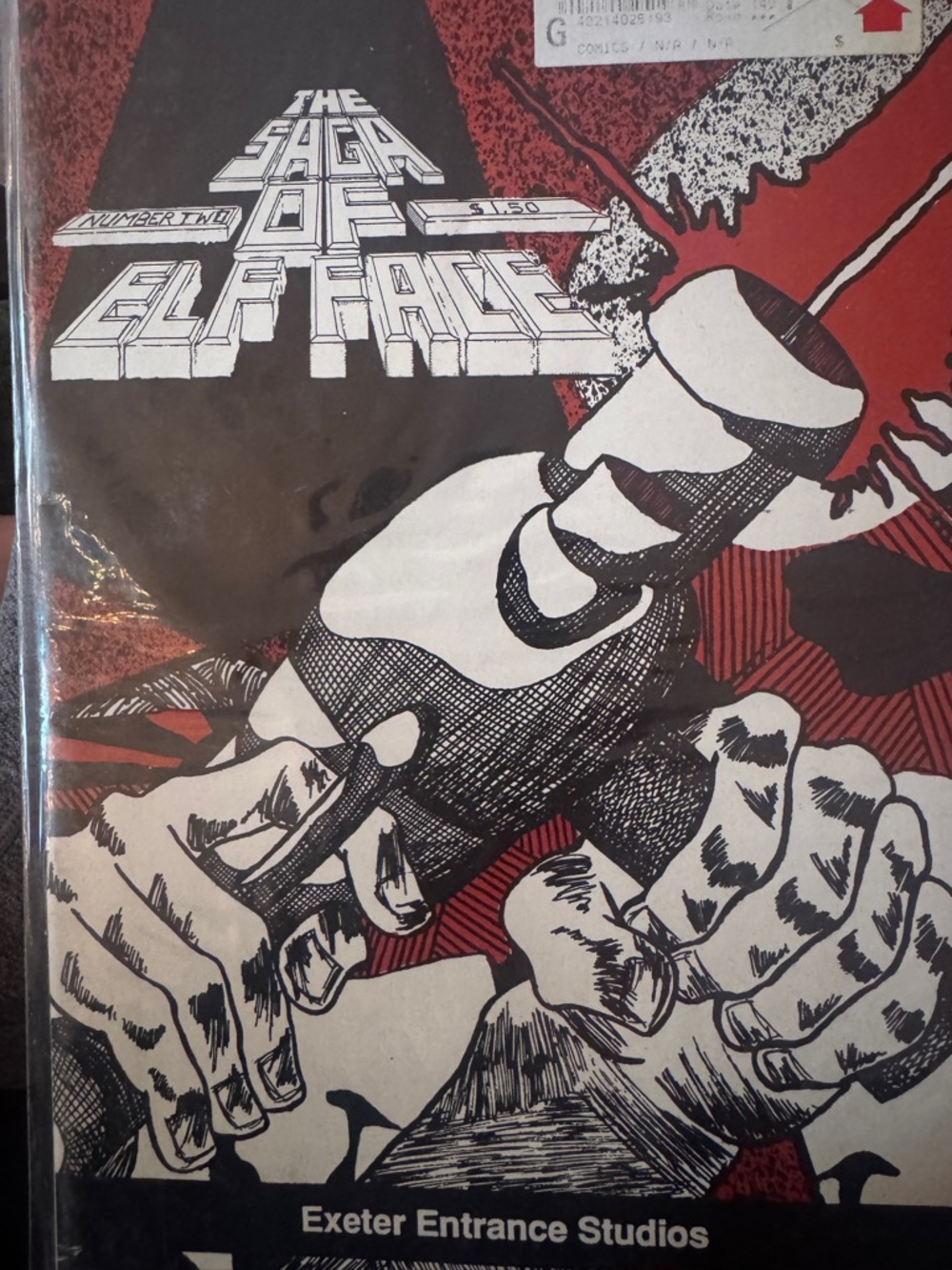 Red & Black Graphic Illustration Print